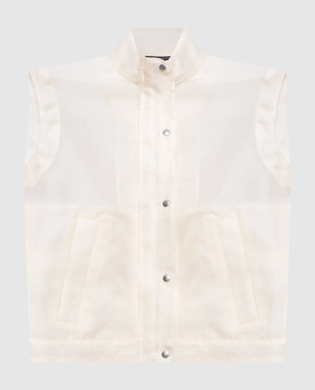 Peserico Бежевий жилет із шовку E0315602880