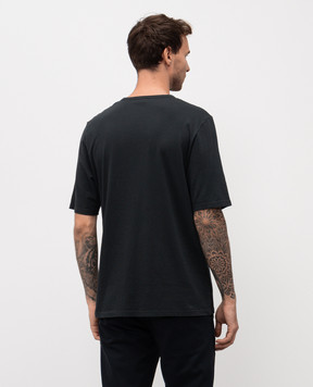 Saint Laurent Серая футболка с логотипом 818535YBHD2