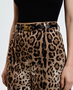 Dolce&Gabbana Чорний шкіряний глянцевий пояс BE1673AZ000