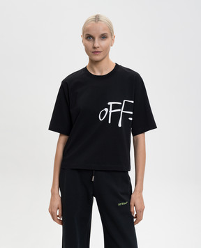 Off-White Черная футболка с логотипом 2AA124S26JER005