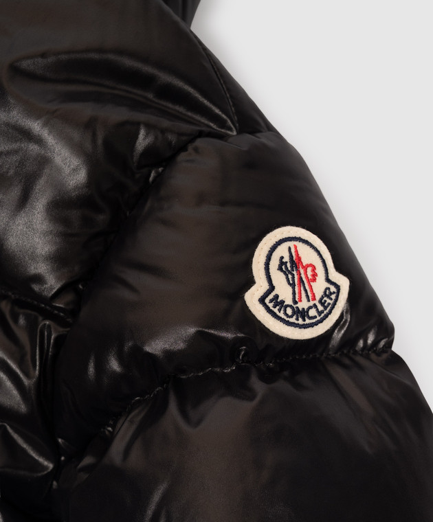 Moncler ENFANT Детский черный удлиненный пуховик Ganevry L29541C00006597Z8 изображение 3