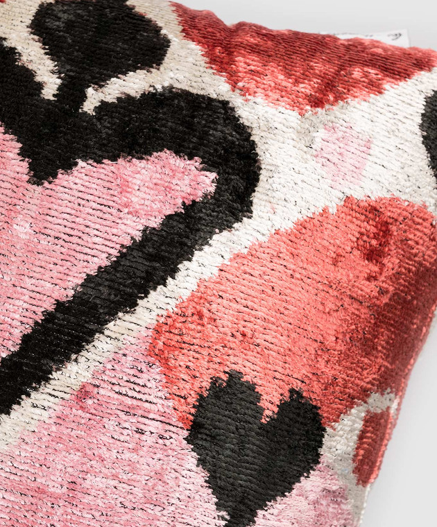 Les Ottomans Рожева декоративна подушка із шовку в принт V30840X50D зображення 3