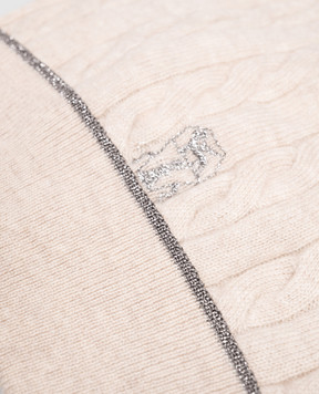 Brunello Cucinelli Дитяча бежева шапка з кашеміру B12M16599C