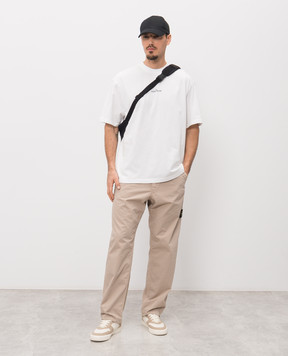 Stone Island Белая футболка с принтом Lab L1S152100002S0364