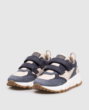 Brunello Cucinelli Детские кроссовки с нашивкой логотипа BUOXDZA166