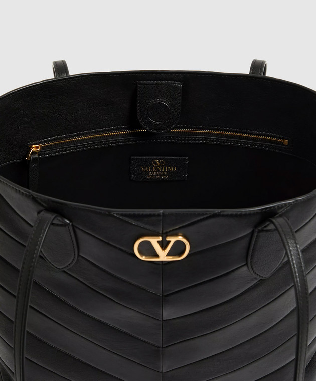Valentino Чорна шкіряна сумка-тоут Jean 9W2B0T79KID зображення 5