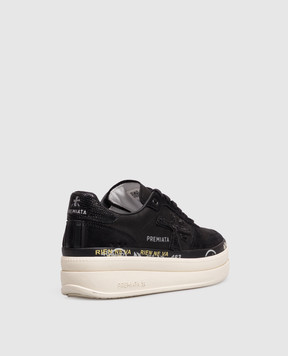 Premiata Черные комбинированные кроссовки Micol MICOL8567
