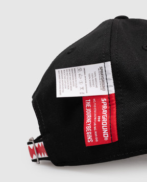Sprayground Дитяча чорна кепка з принтом SP15038