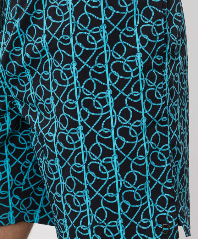 Stefano Ricci Чорні шорти для плавання M6B6200070B65405 зображення 4