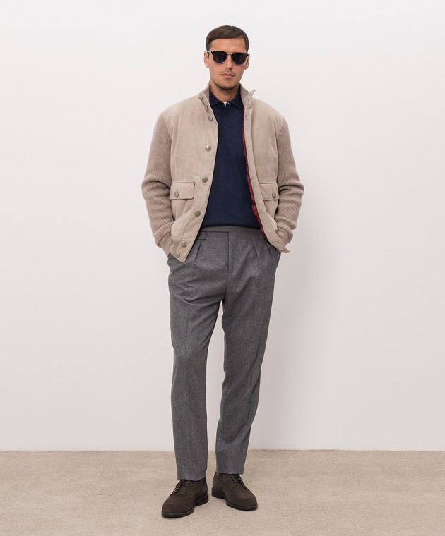 Brunello Cucinelli Синий кардиган из шерсти и кашемира M2400106 изображение 2