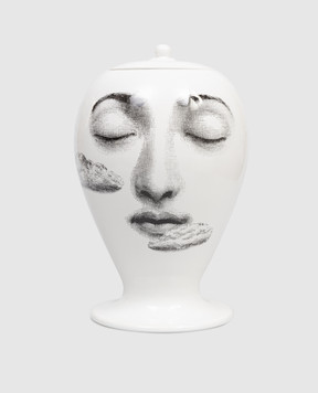 Fornasetti Біла керамічна ваза з кришкою Tra le nuvole FOR10582
