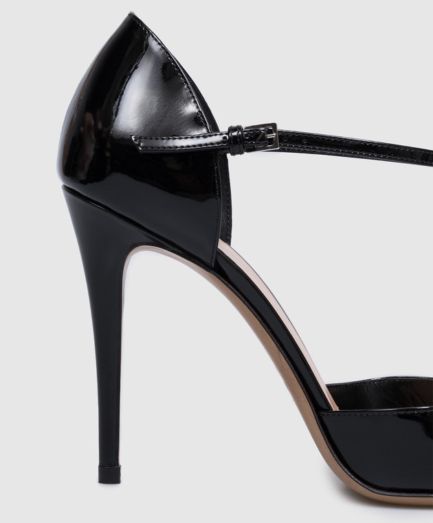 Valentino Чорні шкіряні лаковані туфлі D'Orsay з емблемою 9W2S0NN6DUW зображення 5