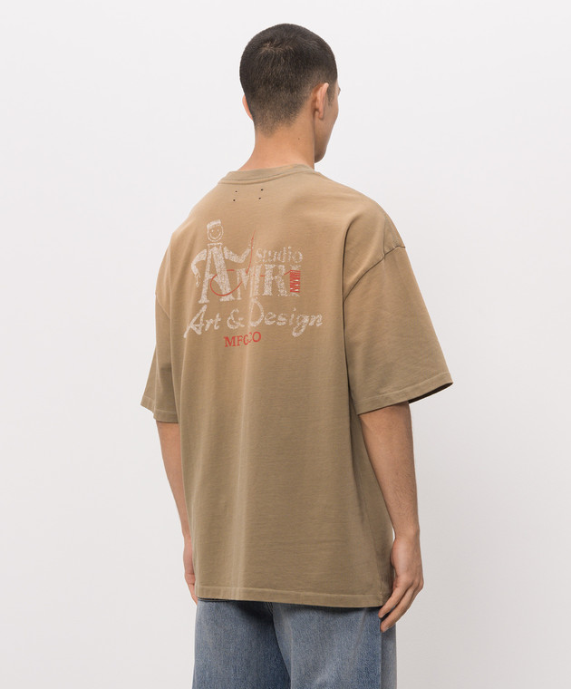 AMIRI Коричневая футболка Studio AMTOJR1155 изображение 4