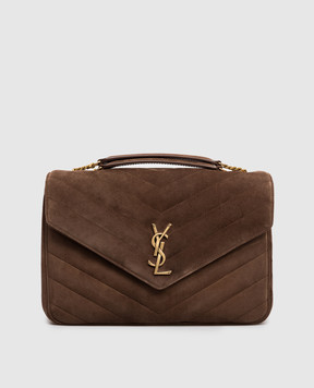 Saint Laurent Коричневая замшевая сумка LOULOU 803541AAEY6