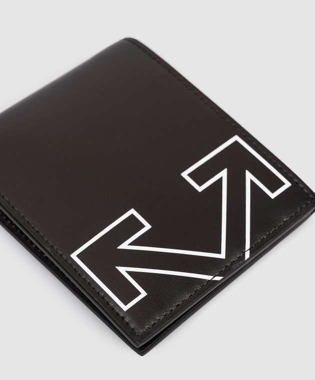 Off-White Чорне шкіряне портмоне Heritage OMNC094C99LEA001 зображення 4