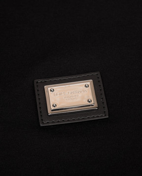 Dolce&Gabbana Дитяча чорна футболка з логотипом L4JT7TG7P1T812+