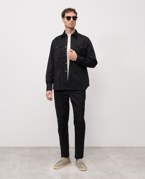 ISAIA Чорна сорочка CAM216P9100