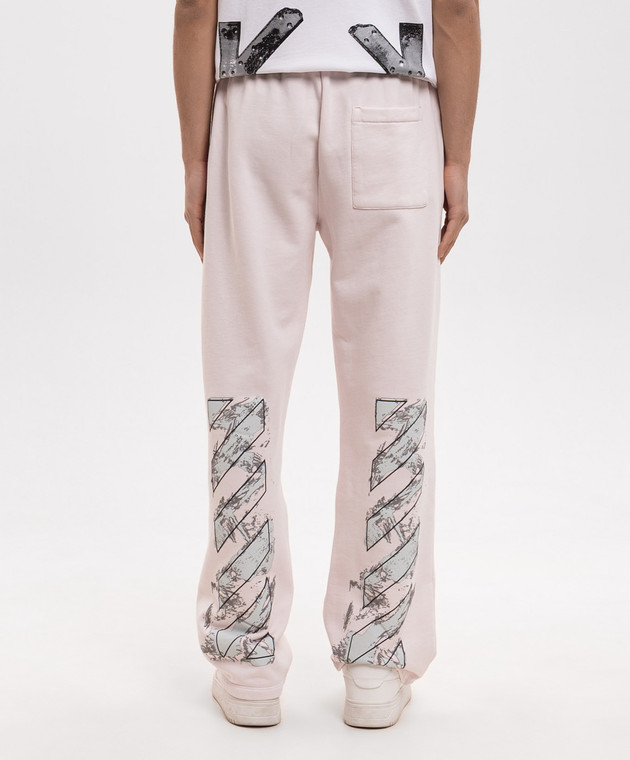Off-White Рожеві спортивні штани з принтом 44MCH05AS26F005 зображення 4
