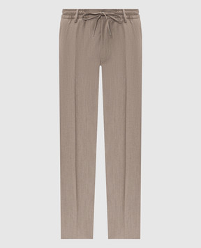 Bertolo Cashmere Серые брюки из шерсти и кашемира 000350001391