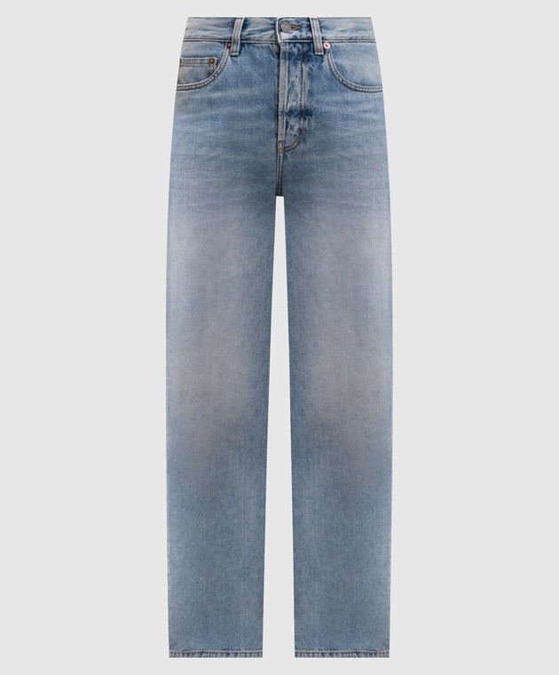 Saint Laurent Голубые джинсы с эффектом потертости 873662Y863O