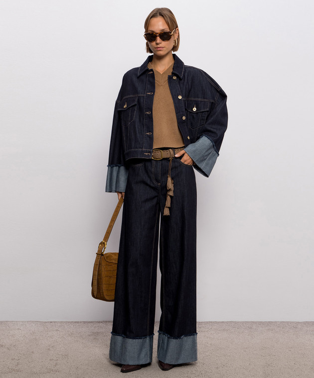 Twinset Коричневый пуловер с шерстью и кашемиром 262TT3211 изображение 2