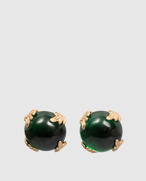 Grefi Зеленые серьги Aida 17136