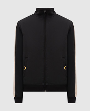 Valentino Чорна спортивна куртка з тасьмою 9V3MF30FBGQ