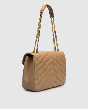 Saint Laurent Бежева шкіряна сумка LOULOU 803541AAEAX