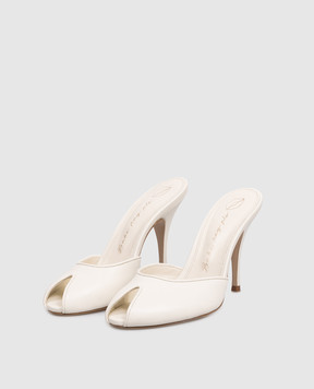 Babe Pay Pls Кожаные мюли цвета айвори 212920KO