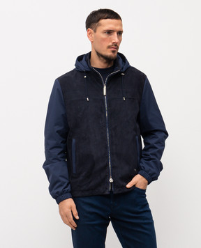 Stefano Ricci Синяя комбинированная куртка MDJ6100200519V