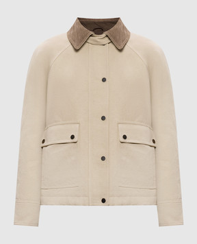 Brunello Cucinelli Бежева куртка з льоном ML5957769