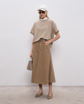 Brunello Cucinelli Бежевая футболка M19259500