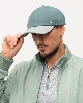 Stefano Ricci Зелена комбінована кепка з емблемою MCV61NV15EPL001H