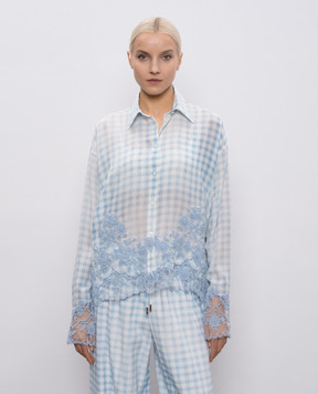Ermanno Scervino Блуза із шовку в клітинку D482K317APWCF