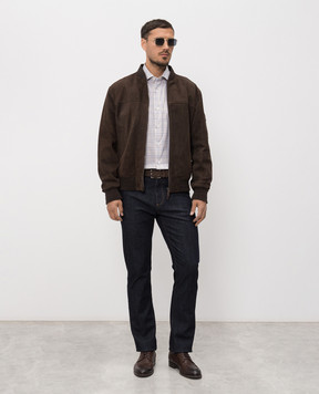 ISAIA Бежевая рубашка в клетку IM10TCC1124