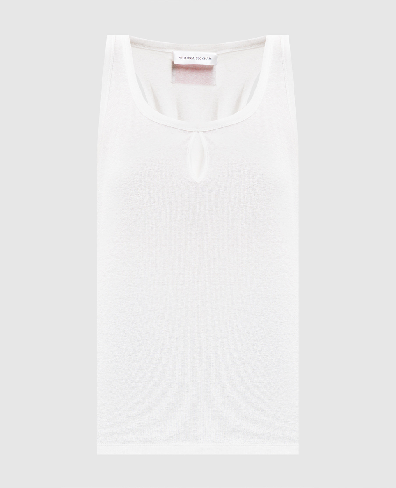 Белый топ с льном