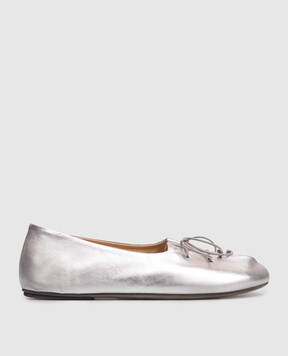 Marsell Сріблясті шкіряні балетки Girella MW7072P032