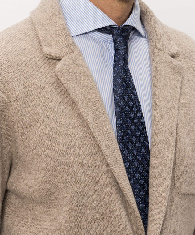 Brunello Cucinelli Синий галстук из шелка MM8660018 изображение 2