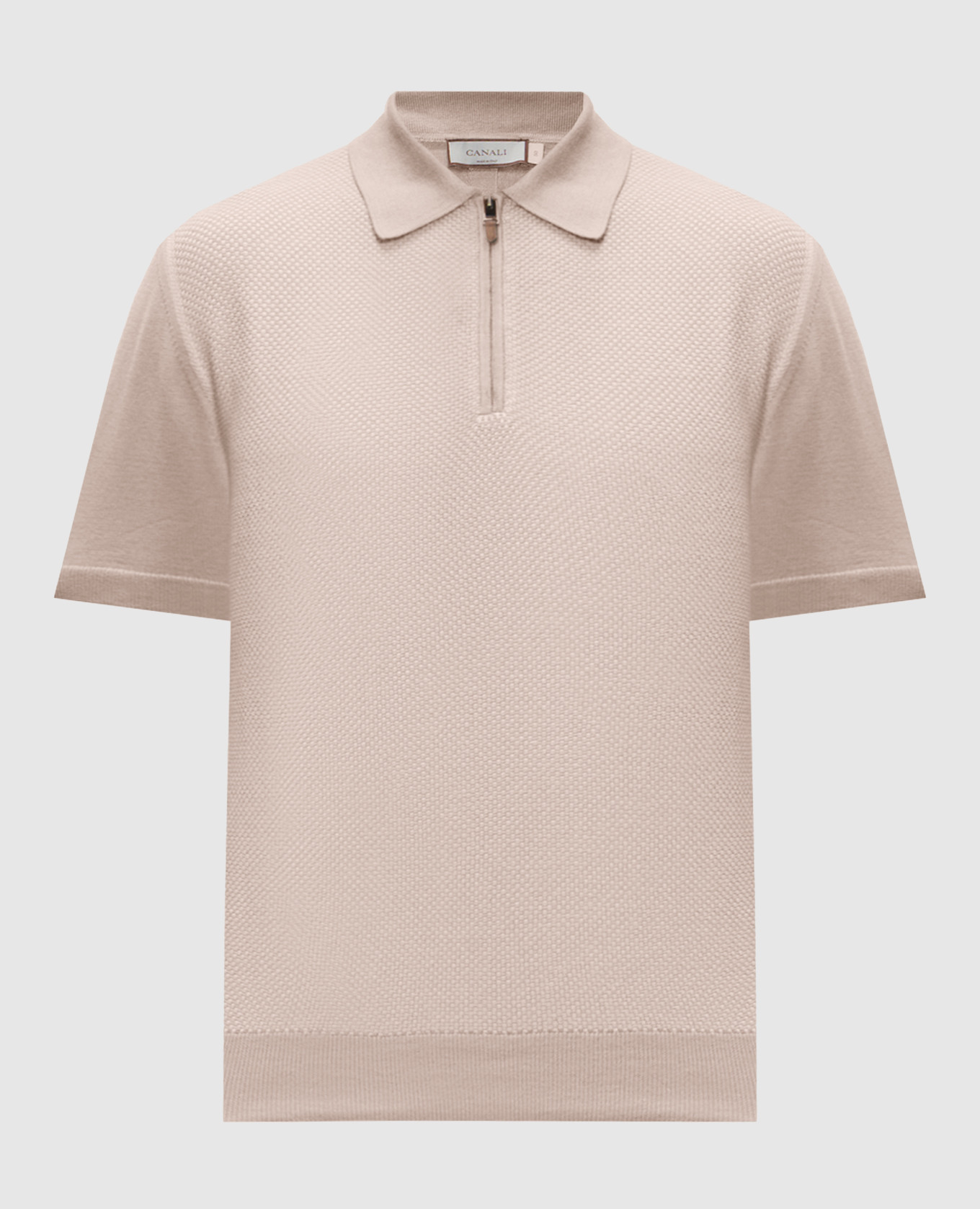 Бежевое поло из хлопка