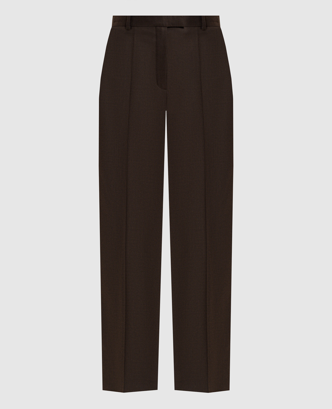 

Коричневые брюки Davey из шерсти, Коричневый, Зауженные брюки