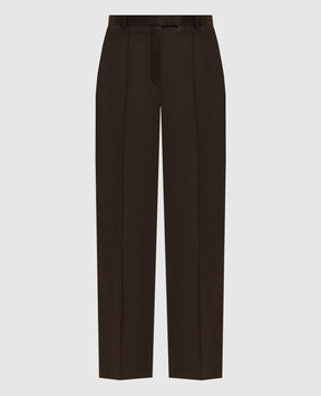 Loro Piana Коричневые брюки Davey из шерсти FAO2438sh