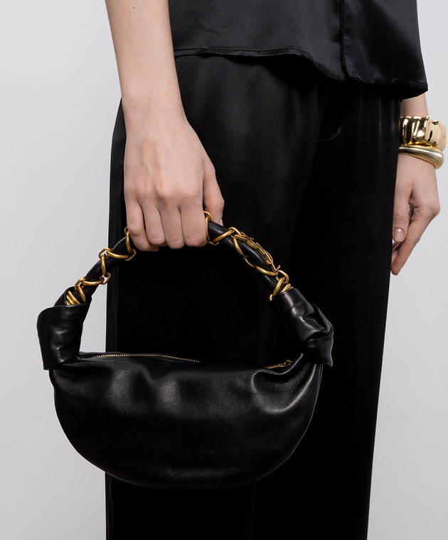 Saint Laurent Чорна шкіряна сумка-хобо AMALIA 862558AACX7 зображення 2