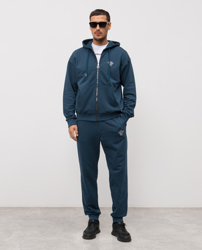 Versace Сині джогери з вишивкою емблеми 10163001A16458