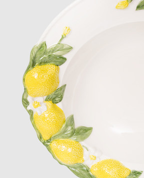 Les Ottomans Біла керамічна тарілка для пасти Lemon LMN03