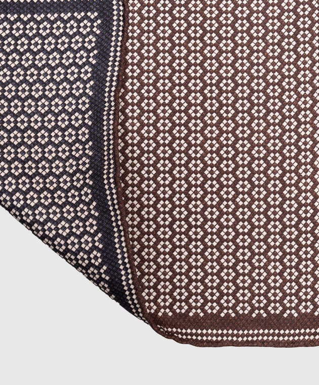 Brunello Cucinelli Двухсторонний платок-паше из шелка в принт MI8940091 изображение 3