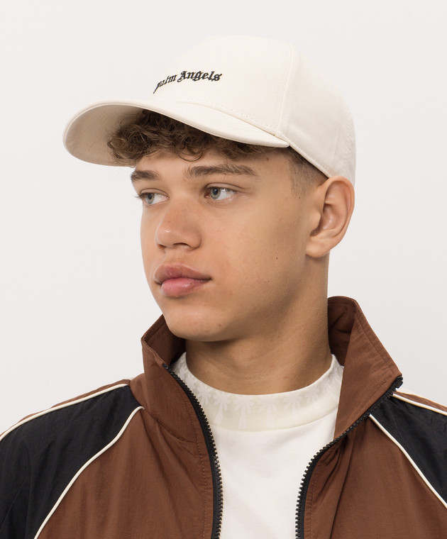 Palm Angels Кепка кольору айворі з вишивкою логотипа PAMLB001FB001m зображення 2