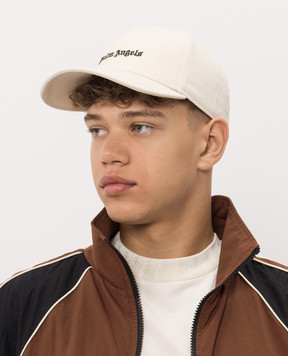 Palm Angels Кепка кольору айворі з вишивкою логотипа PAMLB001FB001m
