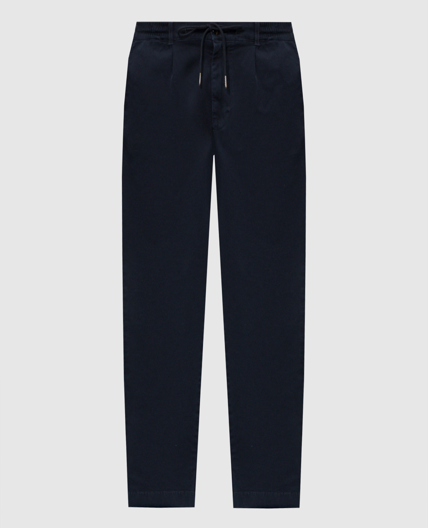 Синие брюки с нашивкой логотипа