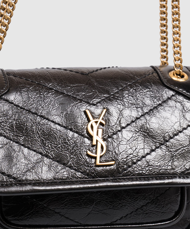 Saint Laurent Чорна шкіряна сумка NIKI 8460870EN07 зображення 4