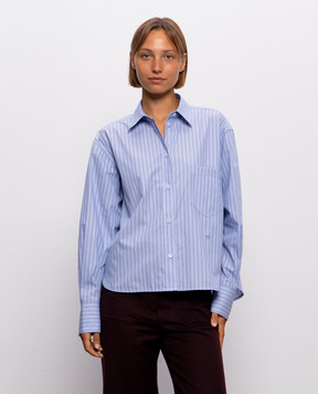 Victoria Beckham Блакитна сорочка Ellys в смужку 1326WSH007474G